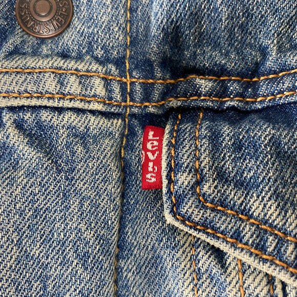 Levi's Type III Sherpa Trucker Denim Jacket Men's Small Blue Coca Cola Logo NWT - Picture 4 of 14
